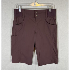 Title Nine Womens Size 6 Clamber Hiking Bermuda Shorts 12" Purple Burgundy